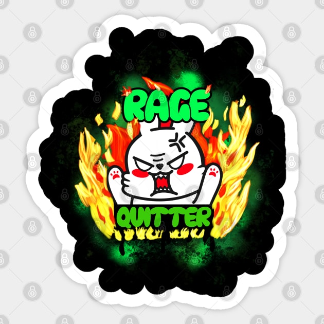 Gaming Rage Quitter Sticker by BentoPrint